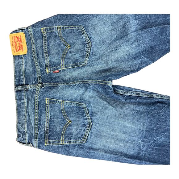 Levi's 502 Regular Taper Jeans Distressed Destroyed  Grunge Denim 30 x 30 - Picture 9 of 9